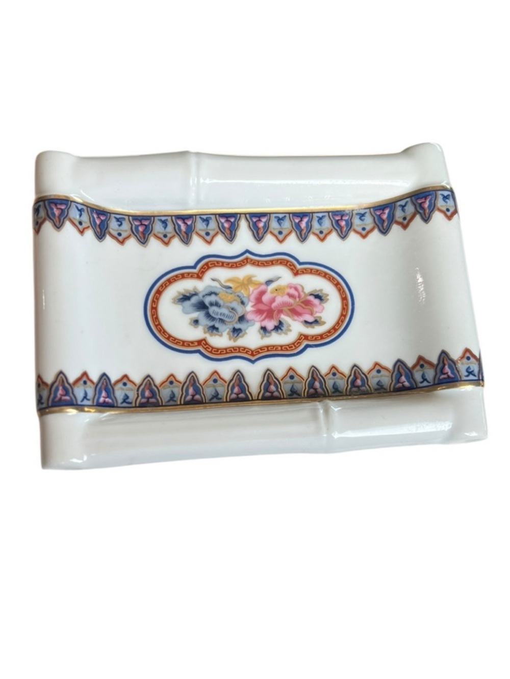 Elizabeth Arden Chinoiserie Collection Ceramic Soap Dish Trinket Jewelry Tray